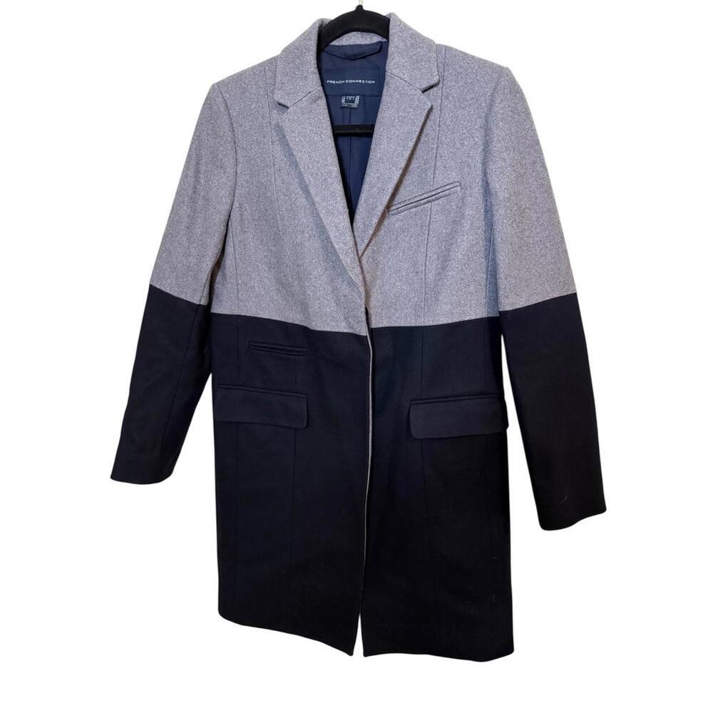 ****French Connection Women’s Erita Size 4 Wool Blend Trench Coat Outdoor